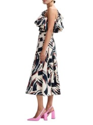 JUPE LONGUE ECRUE ASYMETRIQUE ARTY CHOCO NOIR JAELYN J3BU ESSENTIEL ANTWERP FEMMe Strasbourg boutique vue2