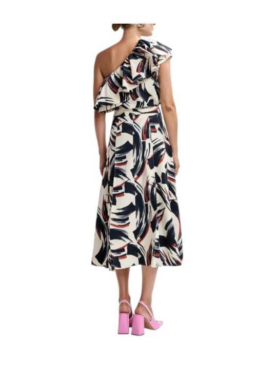 JUPE LONGUE ECRUE ASYMETRIQUE ARTY CHOCO NOIR JAELYN J3BU ESSENTIEL ANTWERP FEMMe Strasbourg boutique vue3