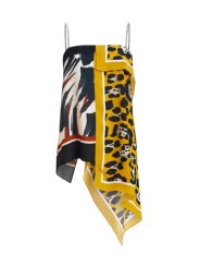 TOP BRETELLES SWARO VISCOSE ARTY CHOCO NOIR LEOPARD JAUNE JOSETTE J2YO Essentiel Antwerp createur mode fashion Strasbourg flat