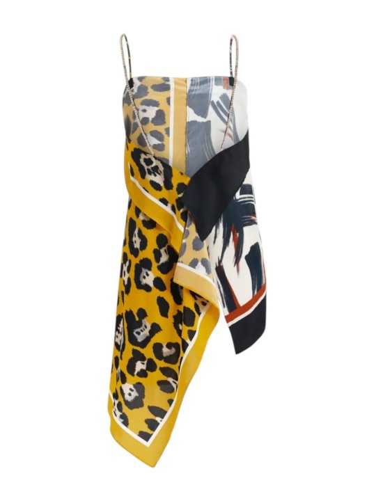 TOP BRETELLES SWARO VISCOSE ARTY CHOCO NOIR LEOPARD JAUNE JOSETTE J2YO Essentiel Antwerp createur mode fashion Strasbourg dos