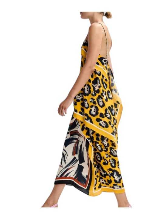 TOP BRETELLES SWARO VISCOSE ARTY CHOCO NOIR LEOPARD JAUNE JOSETTE J2YO Essentiel Antwerp createur mode fashion Strasbourg profil