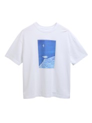 T-shirt blanc mouette bleue Paul Smith loves Barbour LTS0727 WH11 femme boutique Strasbourg flat