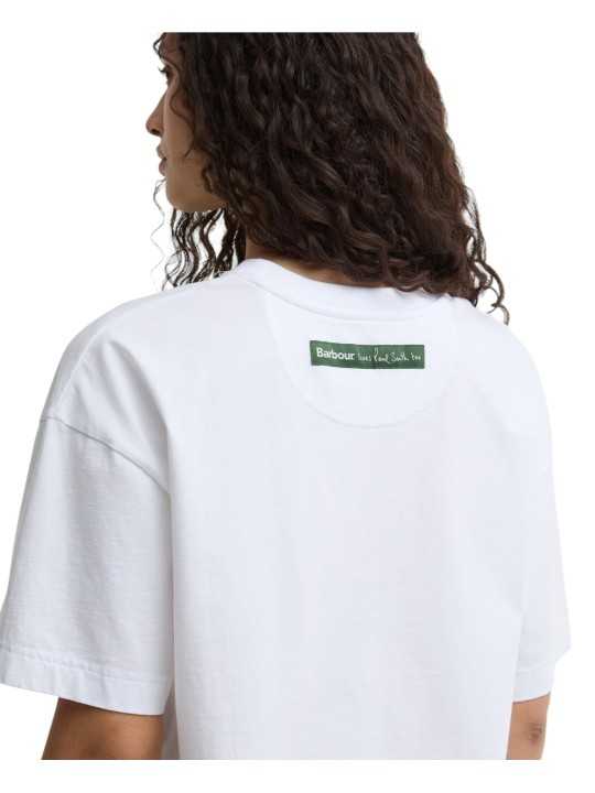 T-shirt blanc mouette bleue Paul Smith loves Barbour LTS0727 WH11 femme boutique Strasbourg logo