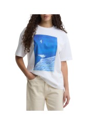 T-shirt blanc mouette bleue Paul Smith loves Barbour LTS0727 WH11 femme boutique Strasbourg front