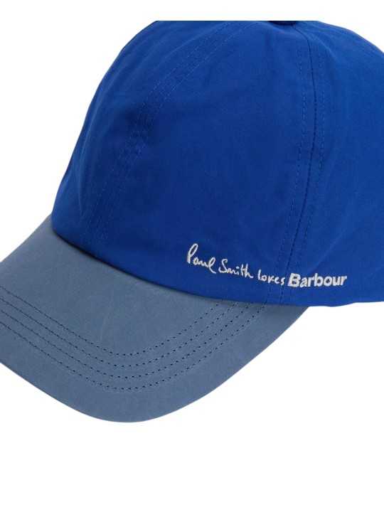 CASQUETTE BLEU ROI SANGLE BAYA MHA0964 BL71 PAUL SMITH loves BARBOUR Strasbourg M1A-M0964-VCAP-45 boutique profil