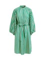 Robe chemise midi rayé sable vert swaro Jodianna J2OW Essentiel Antwerp femme createur mode fashion Strasbourg flat