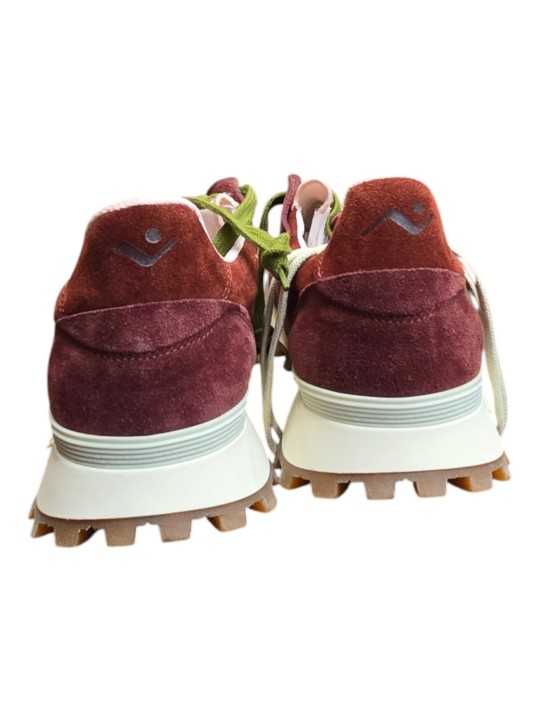 Baskets Veloce suède bordeaux lacets vert 310 No Map Society Homme boutique Strasbourg arr