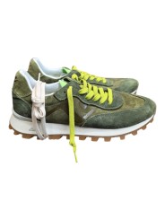 Baskets Veloce suède vert languette vert fluo 616 No Map Society Homme boutique Strasbourg duo