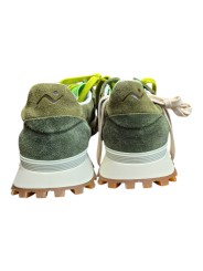 Baskets Veloce suède vert languette vert fluo 616 No Map Society Homme boutique Strasbourg arr