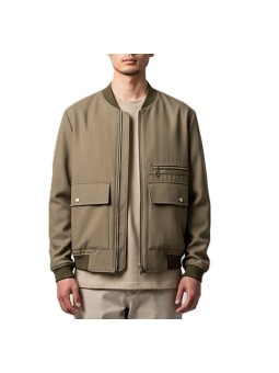 BLOUSON TAUPE POCHES PLAQUEES & ZIPPEE LAINE M1R 915Z V02988 63 PAUL SMITH HOMME boutique Strasbourg face
