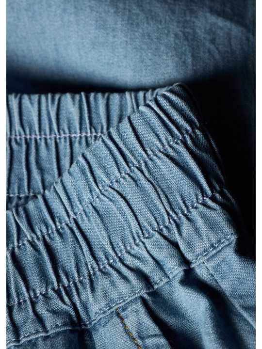 PANTALON DENIM LEGER DELAVE W2R 391T V31051 42 PAUL SMITH FEMME store Strasbourg détail2