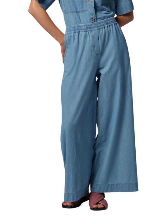 PANTALON DENIM LEGER DELAVE W2R 391T V31051 42 PAUL SMITH FEMME store Strasbourg vue