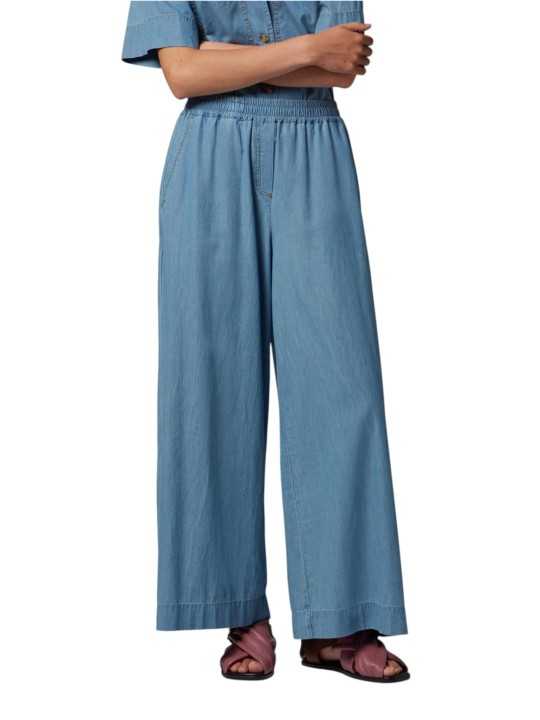 PANTALON DENIM LEGER DELAVE W2R 391T V31051 42 PAUL SMITH FEMME store Strasbourg vue2