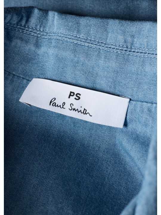 CHEMISETTE DENIM LEGER DELAVE W2R 402B V31051 42 PAUL SMITH FEMME veste boutique Strasbourg store col