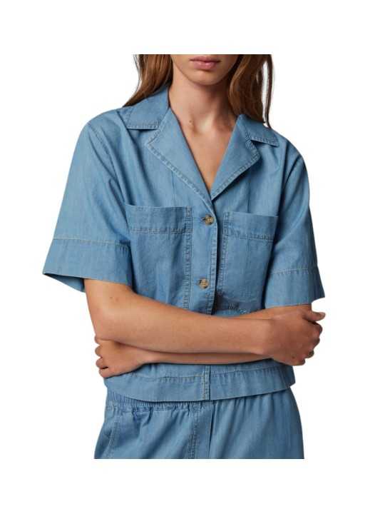 CHEMISETTE DENIM LEGER DELAVE W2R 402B V31051 42 PAUL SMITH FEMME veste boutique Strasbourg store vue