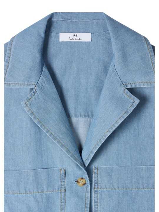 CHEMISETTE DENIM LEGER DELAVE W2R 402B V31051 42 PAUL SMITH FEMME veste boutique Strasbourg store zoom