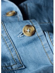 CHEMISETTE DENIM LEGER DELAVE W2R 402B V31051 42 PAUL SMITH FEMME veste boutique Strasbourg store boutons