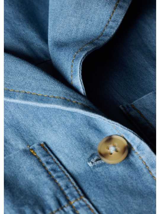 CHEMISETTE DENIM LEGER DELAVE W2R 402B V31051 42 PAUL SMITH FEMME veste boutique Strasbourg store détail