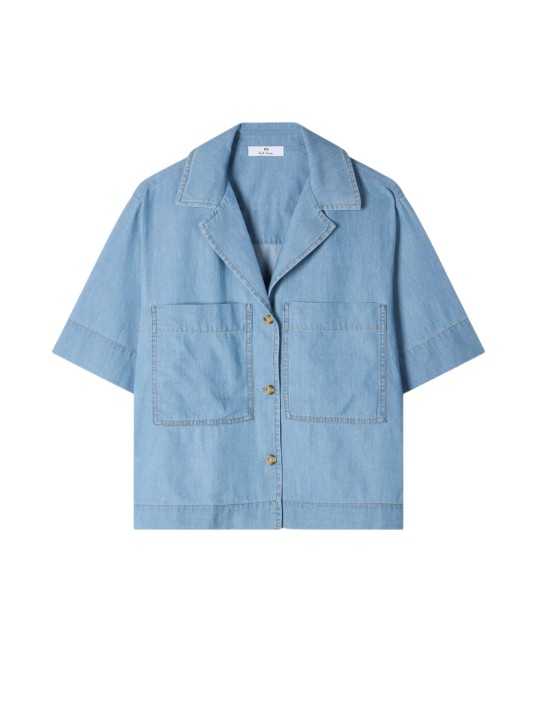 CHEMISETTE DENIM LEGER DELAVE W2R 402B V31051 42 PAUL SMITH FEMME veste boutique Strasbourg store flat