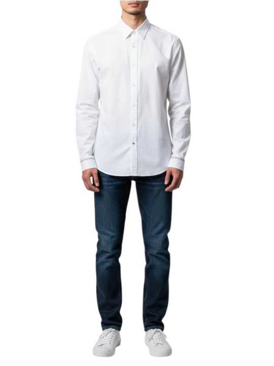 CHEMISE BLANCHE COTON STRETCH BANDE RAYEE POIGNETS M2R 610PE V22263 01 PAUL SMITH homme shirt Strasbourg look