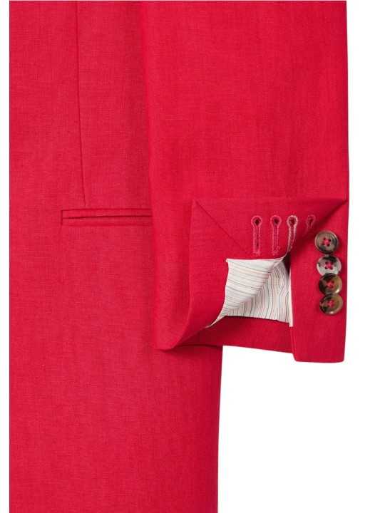 VESTE TAILLEUR LIN FUSHIA 2 BOUTONS W1R 111PA V01427 22 PAUL SMITH femme boutique Strasbourg woman store poignet