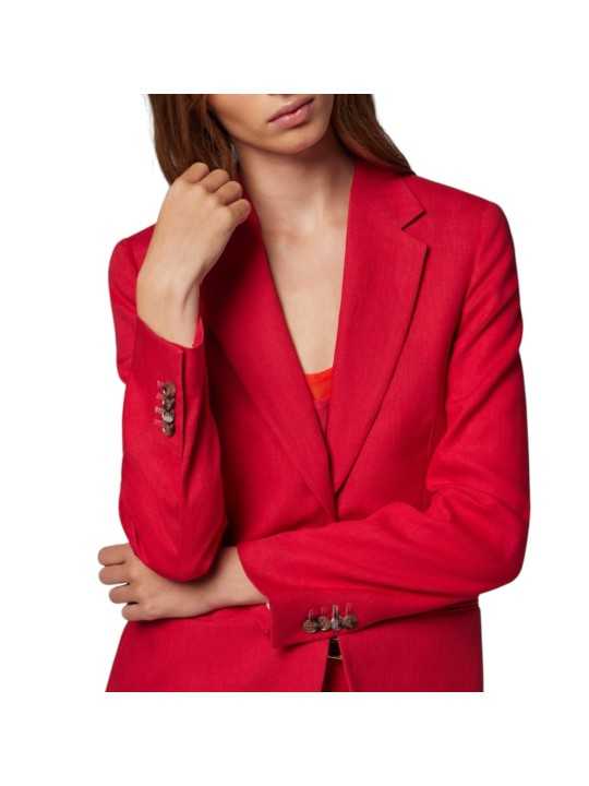 VESTE TAILLEUR LIN FUSHIA 2 BOUTONS W1R 111PA V01427 22 PAUL SMITH femme boutique Strasbourg woman store zoom