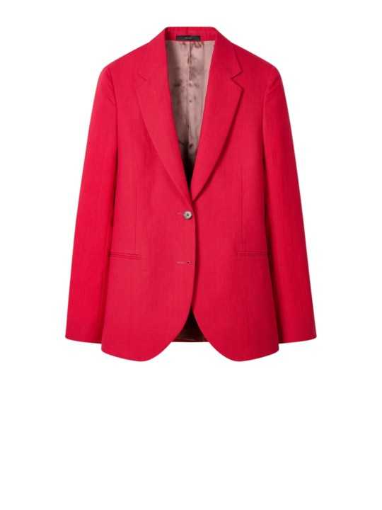 VESTE TAILLEUR LIN FUSHIA 2 BOUTONS W1R 111PA V01427 22 PAUL SMITH femme boutique Strasbourg woman store flat2