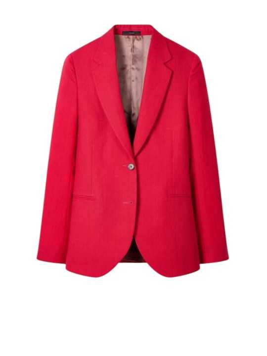 VESTE TAILLEUR LIN FUSHIA 2 BOUTONS W1R 111PA V01427 22 PAUL SMITH femme boutique Strasbourg woman store flat