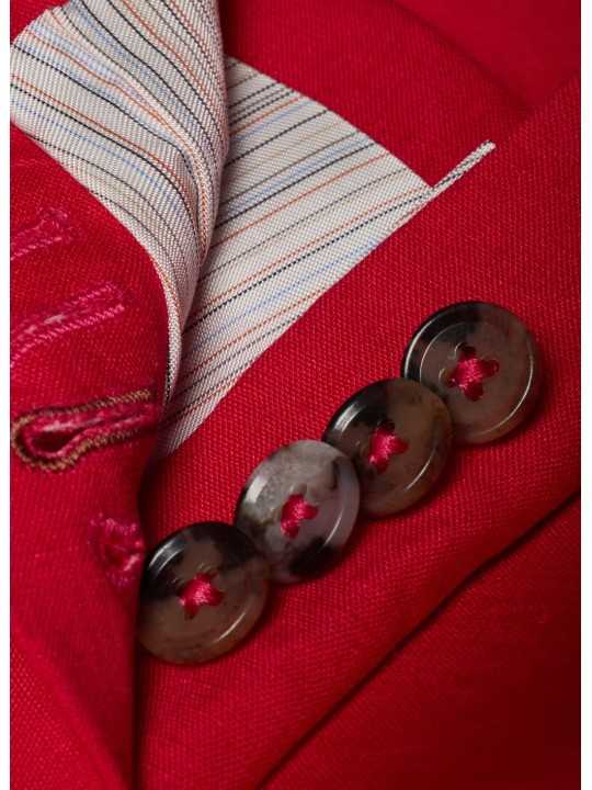 VESTE TAILLEUR LIN FUSHIA 2 BOUTONS W1R 111PA V01427 22 PAUL SMITH femme boutique Strasbourg woman store détail