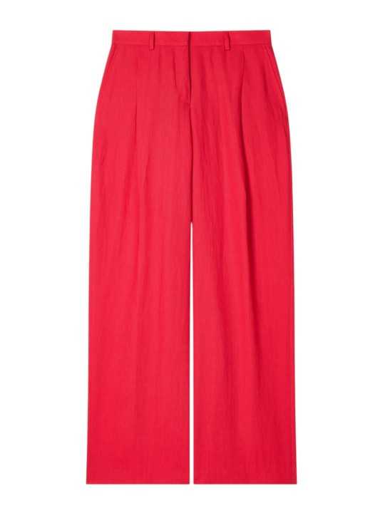 PANTALON TAILLEUR LIN FUCHSIA LARGE W1R 395T V01427 22 PAUL SMITH FEMME store Strasbourg boutique flat