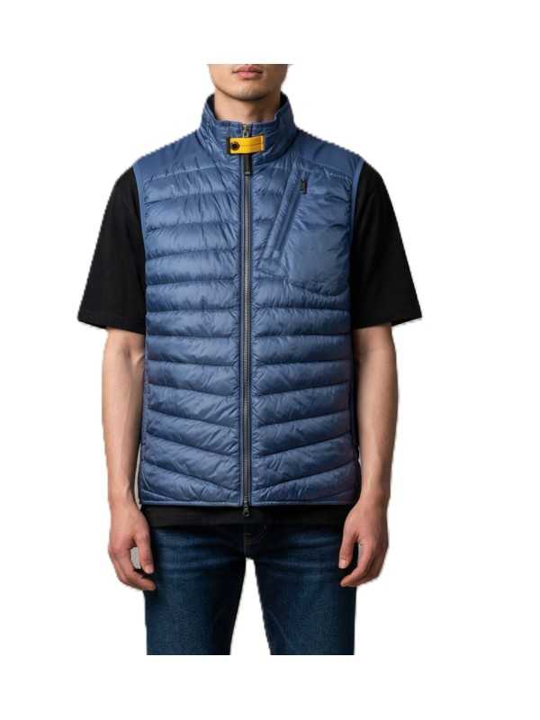 DOUDOUNE LIGHT ZAVIER SANS MANCHE BLEU TRUE BLUE PMHYWU03 0276 PARAJUMPERS HOMMe Strasbourg boutique face