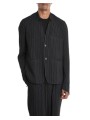 BLAZER NOIR RAYE BLANC COMFORT FLUID 3P M1277 VISCOSE COTON LH INSIDE US HOMME Strasbourg boutique face