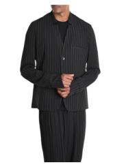 BLAZER NOIR RAYE BLANC COMFORT FLUID 3P M1277 VISCOSE COTON LH INSIDE US HOMME Strasbourg boutique look