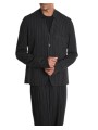 BLAZER NOIR RAYE BLANC COMFORT FLUID 3P M1277 VISCOSE COTON LH INSIDE US HOMME Strasbourg boutique look