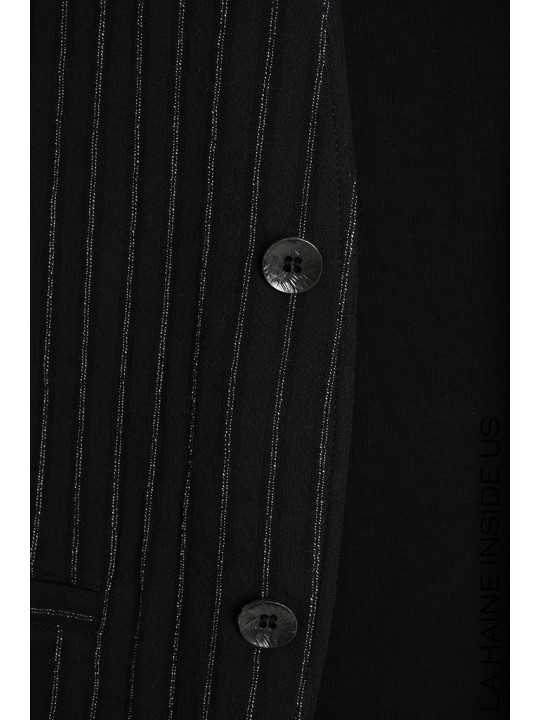 BLAZER NOIR RAYE BLANC COMFORT FLUID 3P M1277 VISCOSE COTON LH INSIDE US HOMME Strasbourg boutique zoom