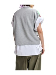 SWEAT GRIS SEQUINS VERT MANCHES COURTES JOLIES J1FO Essentiel Antwerp createur mode fashion strasbourg dos