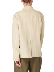 Veste en lin de couleur beige motifs poissons de la collection Paul Smith pour Femme W1R 444JP V01427 07 boutique Strasbourg dos
