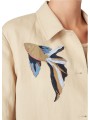 VESTE LIN BEIGE APPLICATIONS POISSONS MULTI W1R 444JP V01427 07 PAUL SMITH FEMME