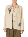 VESTE LIN BEIGE APPLICATIONS POISSONS MULTI W1R 444JP V01427 07 PAUL SMITH FEMME