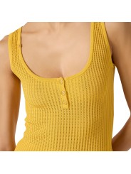 ROBE MAILLE CULOTTE JAUNE SUN BRETELLES AM 10B 4661 EV4 ELISABETTA FRANCHI Strasbourg détail