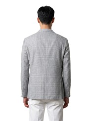 VESTE PIEDS DE POULES VERT EAU ECRU B015780 1092 5036 Baldessarini homme shop Strasbourg dos
