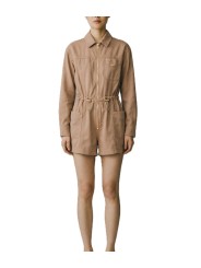 COMBISHORT DENIM CAMEL DAINO MANCHES LONGUES TJ 47N3693 A16 ELISABETTA FRANCHI FEMME Strasbourg boutique zoom