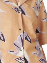 CHEMISETTE BEIGE PRINT POISSSONS LILAS W1R 386B V11224 12 PAUL SMITH FEMME boutique Strasbourg zoom