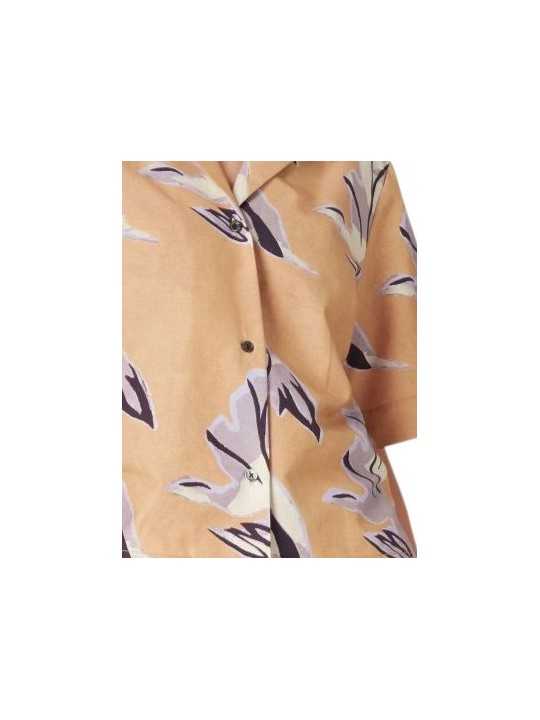 CHEMISETTE BEIGE PRINT POISSSONS LILAS W1R 386B V11224 12 PAUL SMITH FEMME boutique Strasbourg zoom