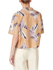 CHEMISETTE BEIGE PRINT POISSSONS LILAS W1R 386B V11224 12 PAUL SMITH FEMME boutique Strasbourg dos