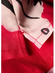 CHEMISETTE FUSHIA PRINT POISSSONS ROSES W1R 386B V11224 22 PAUL SMITH FEMME boutique Strasbourg shirt détail