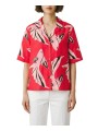 CHEMISETTE FUSHIA PRINT POISSSONS ROSES W1R 386B V11224 22 PAUL SMITH FEMME boutique Strasbourg shirt face
