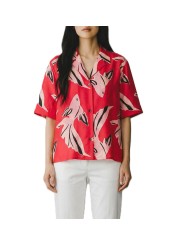 CHEMISETTE FUSHIA PRINT POISSSONS ROSES W1R 386B V11224 22 PAUL SMITH FEMME boutique Strasbourg shirt look