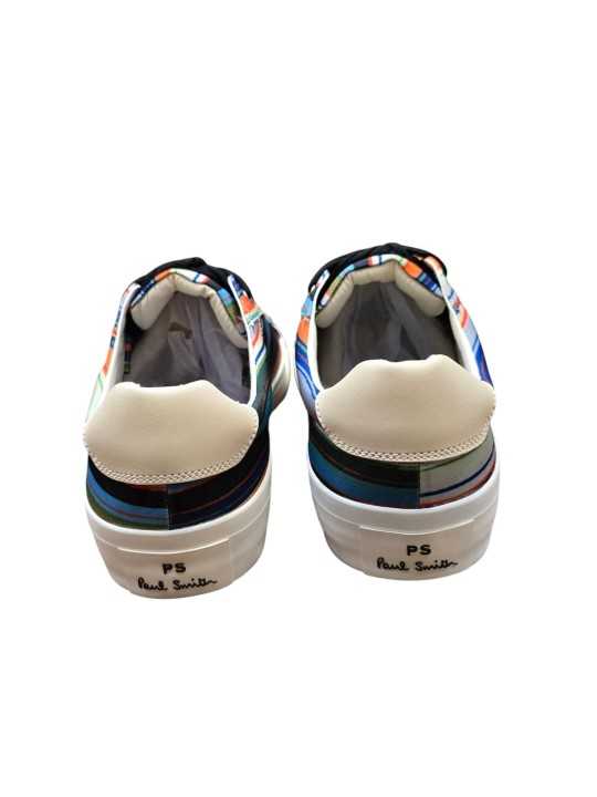 Sneakers toile rayures multicolore Paul Smith homme M2S AMS19 UPLY 92 baskets boutique Strasbourg spoiler