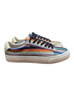 Sneakers toile rayures multicolore Paul Smith homme M2S AMS19 UPLY 92 baskets boutique Strasbourg face
